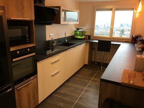 Large 90 m2 apartment with amazing view