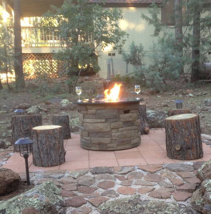 New propane firepit added July 2017!