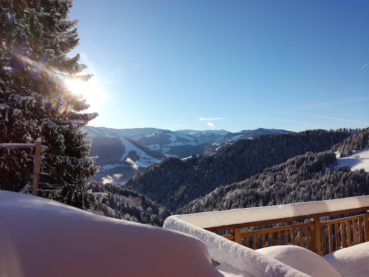 Chalet Entier 110 M2 Vue Massifs Mt Blanc - Aravis - La Giettaz