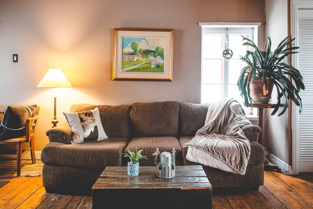 Yet again, another shot of the main living room where you can unwind by the fire.