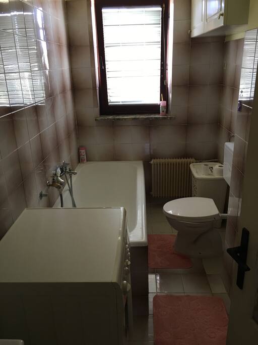Bathroom with everything you need ,after a long trip.
