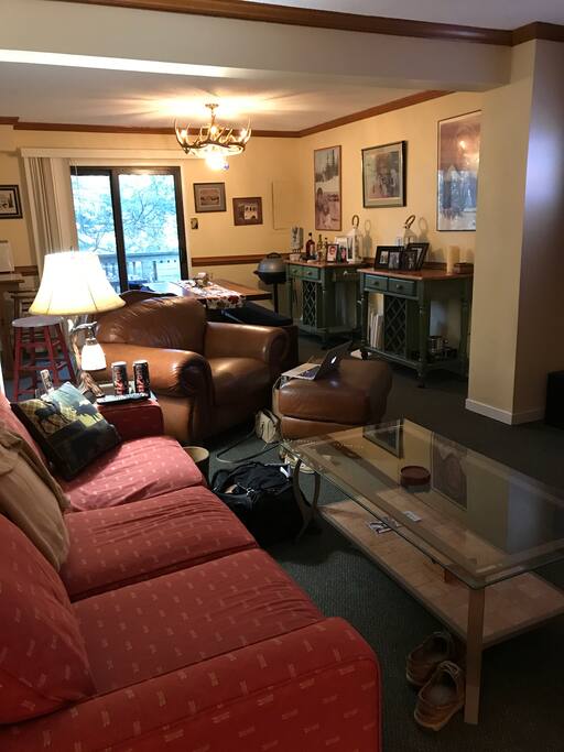 Living room and dining area