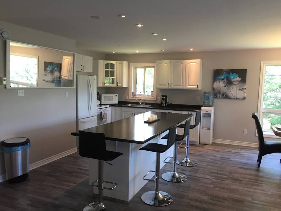 Island eatery with dishwasher