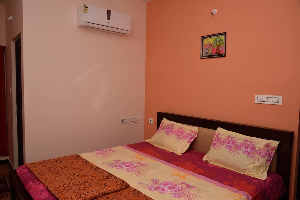 Double bedrooms with attached toilets and a/c