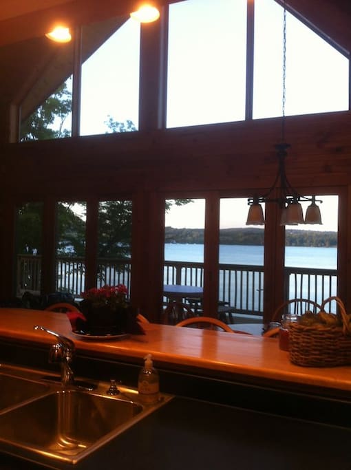 View of Lake Salem from Kitchen over Kitchen Counter
