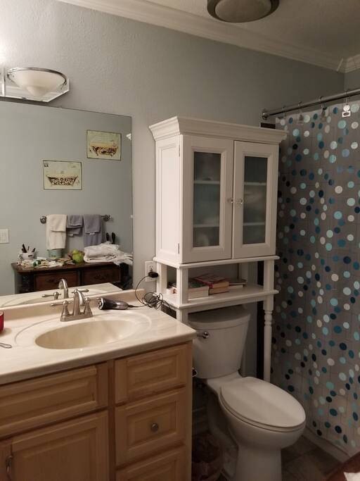 Full bath in the hallway