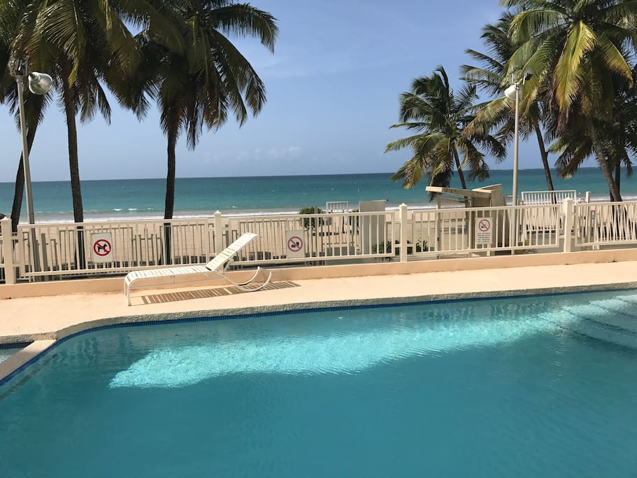 Relax by the pool & see the beach!