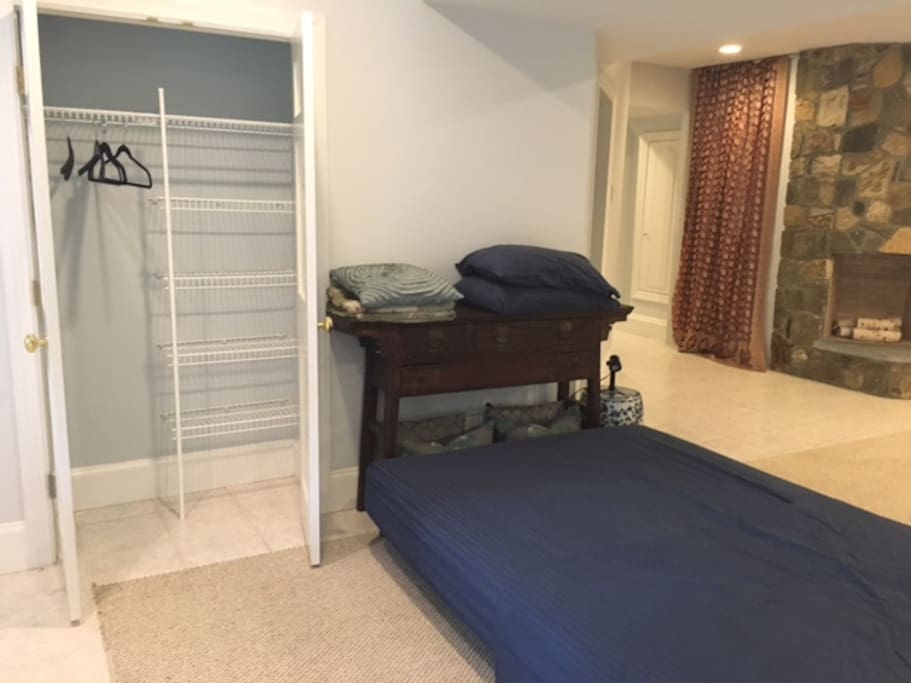 3 Closets and Fireplace