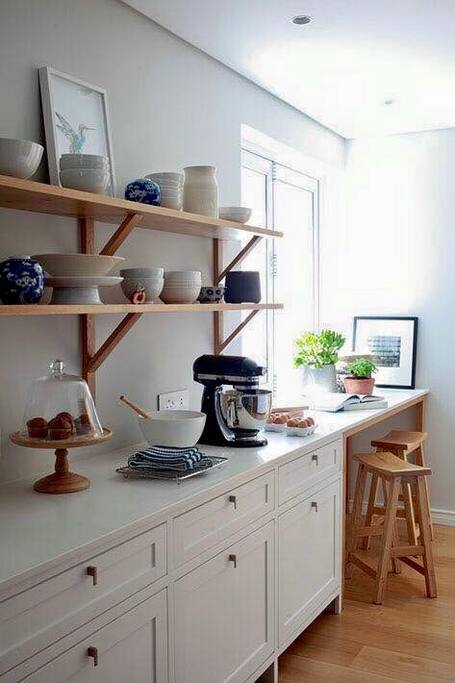 Baking section in kitchen