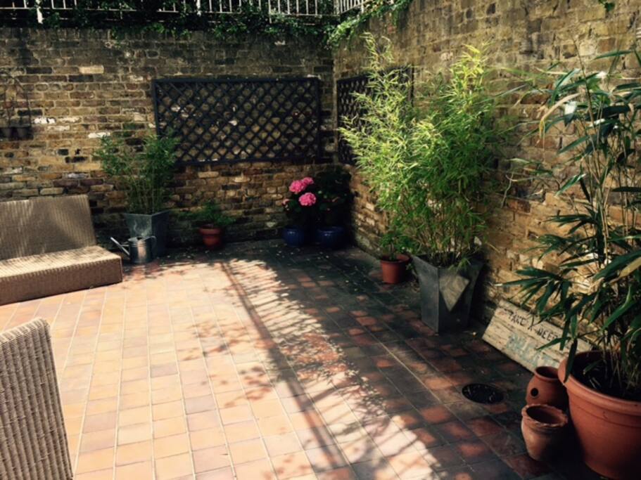 Shared outdoor patio space