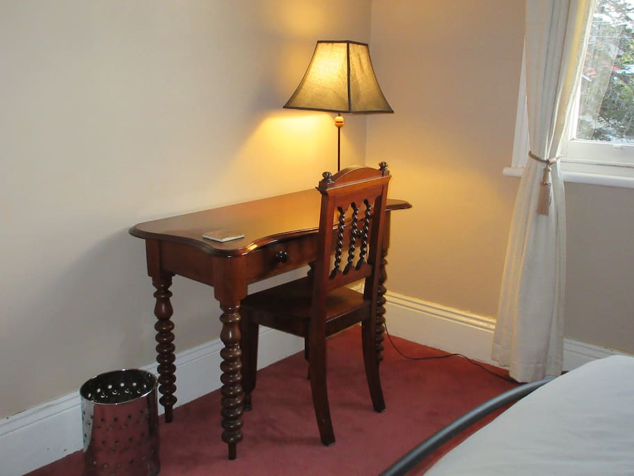 small desk in the room