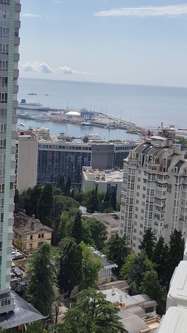 Вид с балкона "Морской порт"