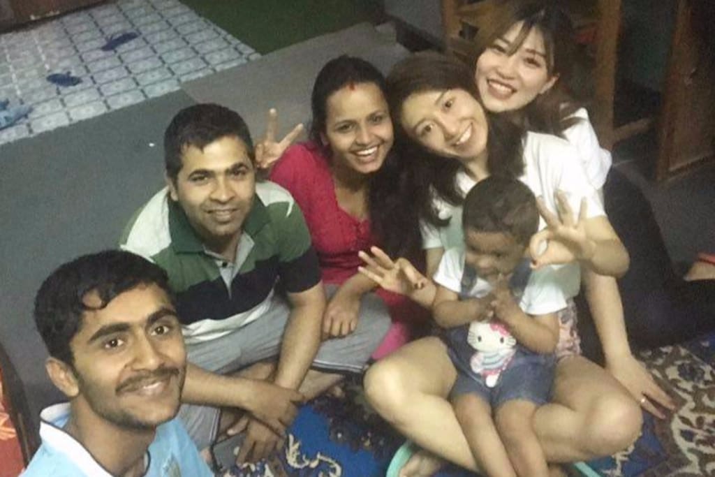 Host family with guest