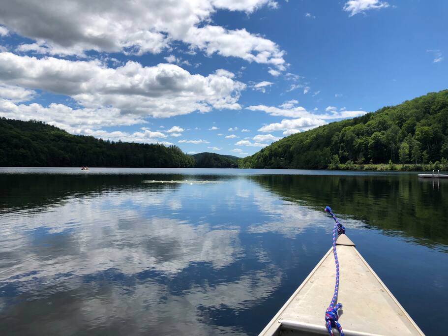 Private access to Amherst lake to canoe, paddle board & more!