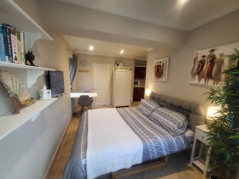Successful Airbnb property: Cosy self contained studio flat near Woking in Surrey