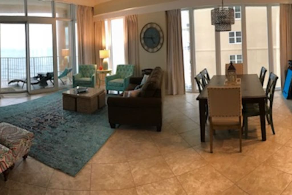 Living dining area open