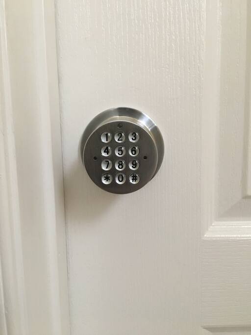 A coded entry lock on every room door