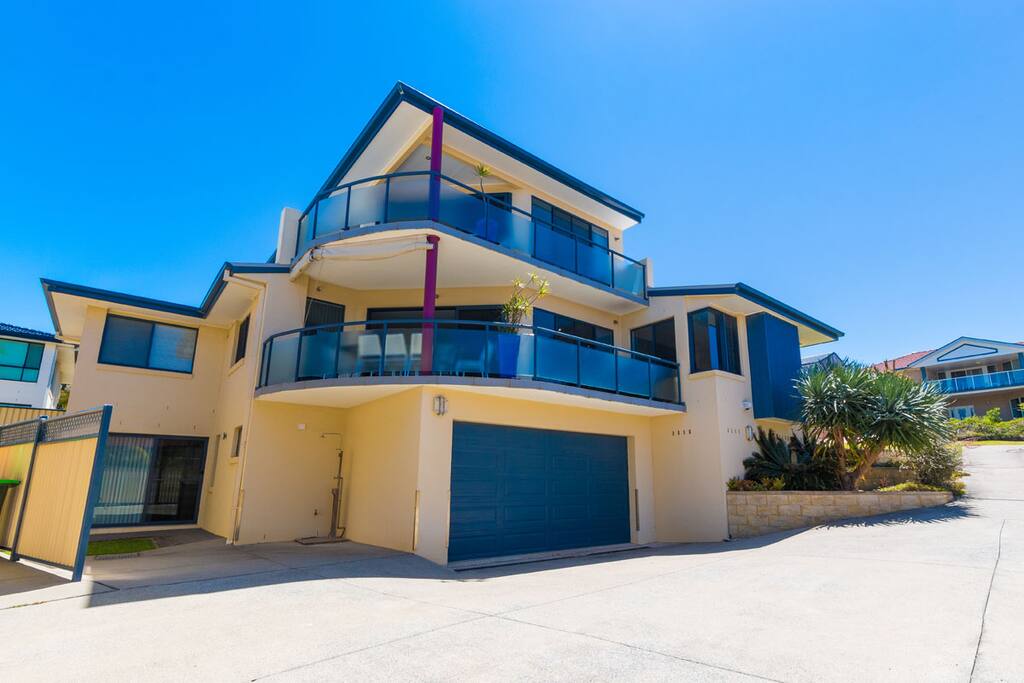 House from side and balconies