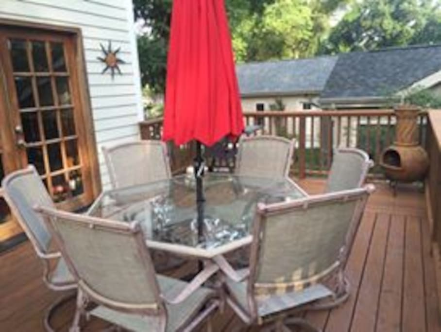 Outdoor deck and grill