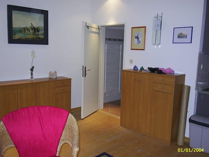 Vista de la puerta del baño
