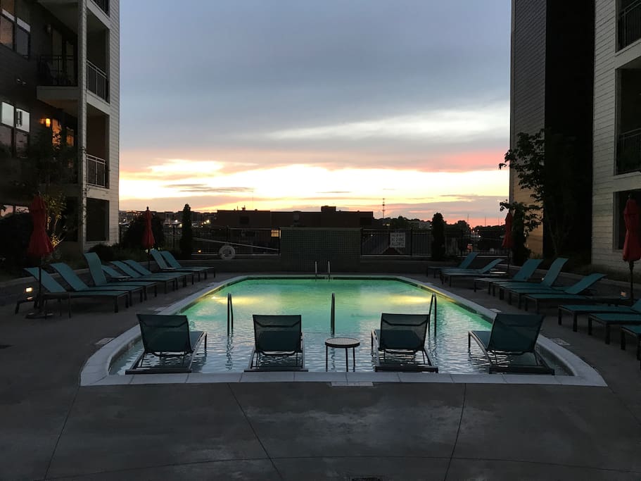Saltwater pool on the roof