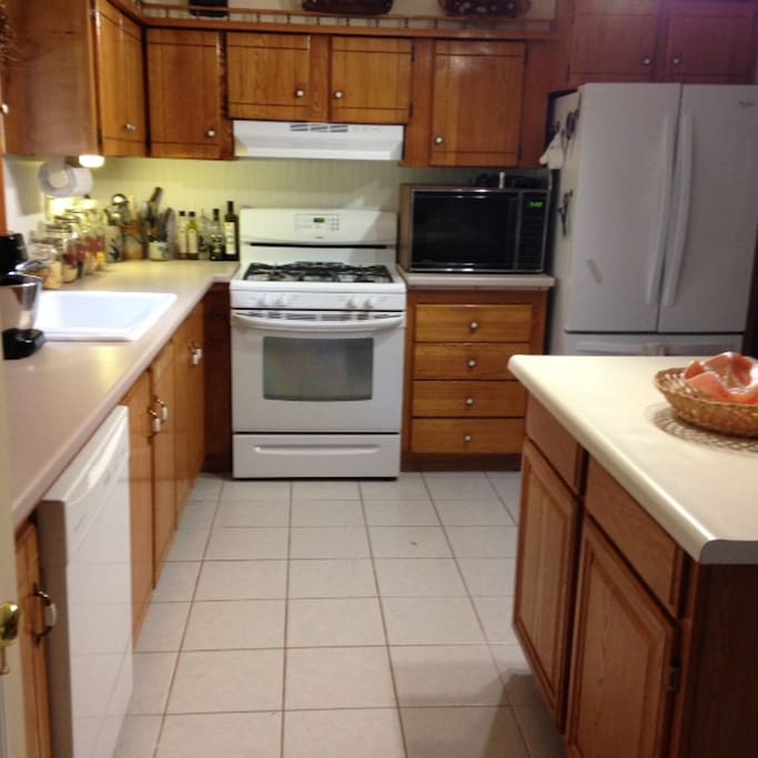 Fully equipped kitchen including dishwash, four burn gas stove and refrigerator