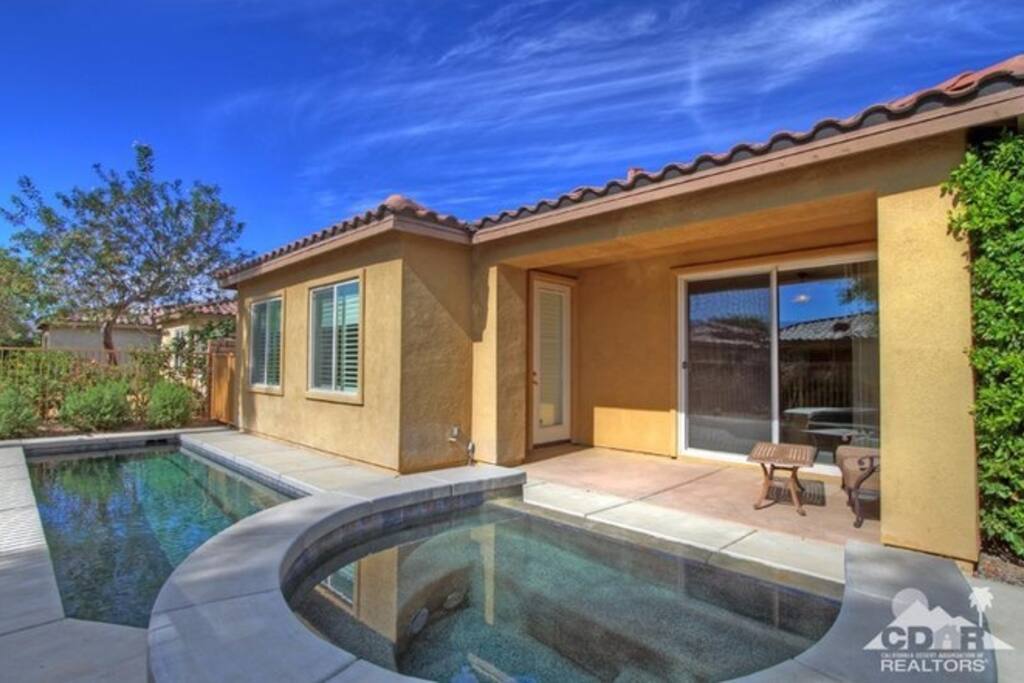 Salt water pool and spa