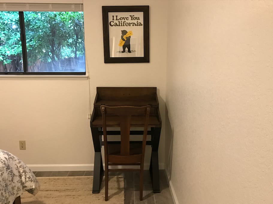 Desk available for working