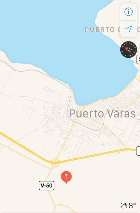 Punto rojo es la Ubicación de la casa