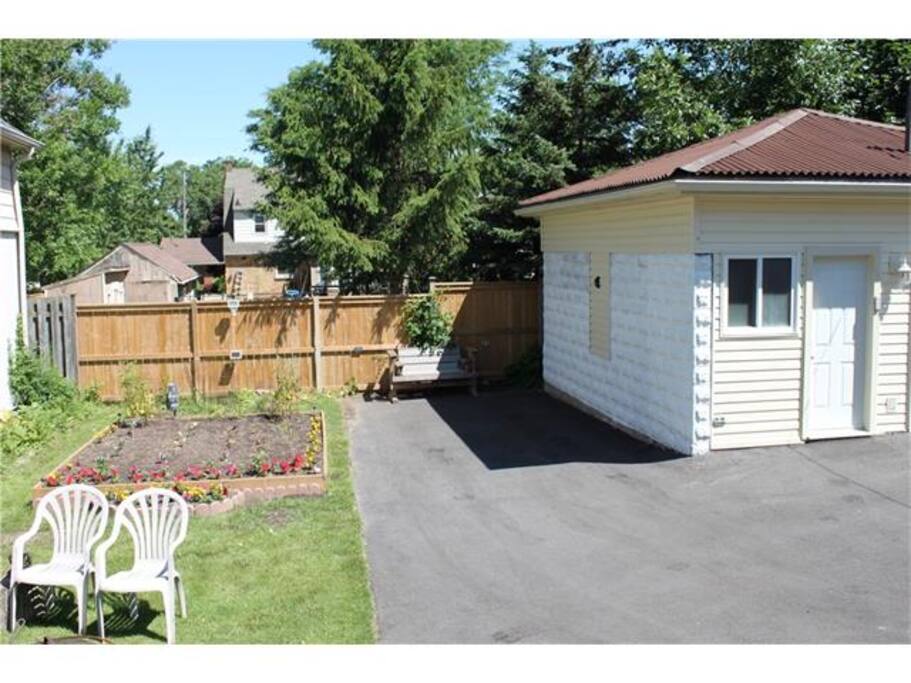 Back Driveway and Garage