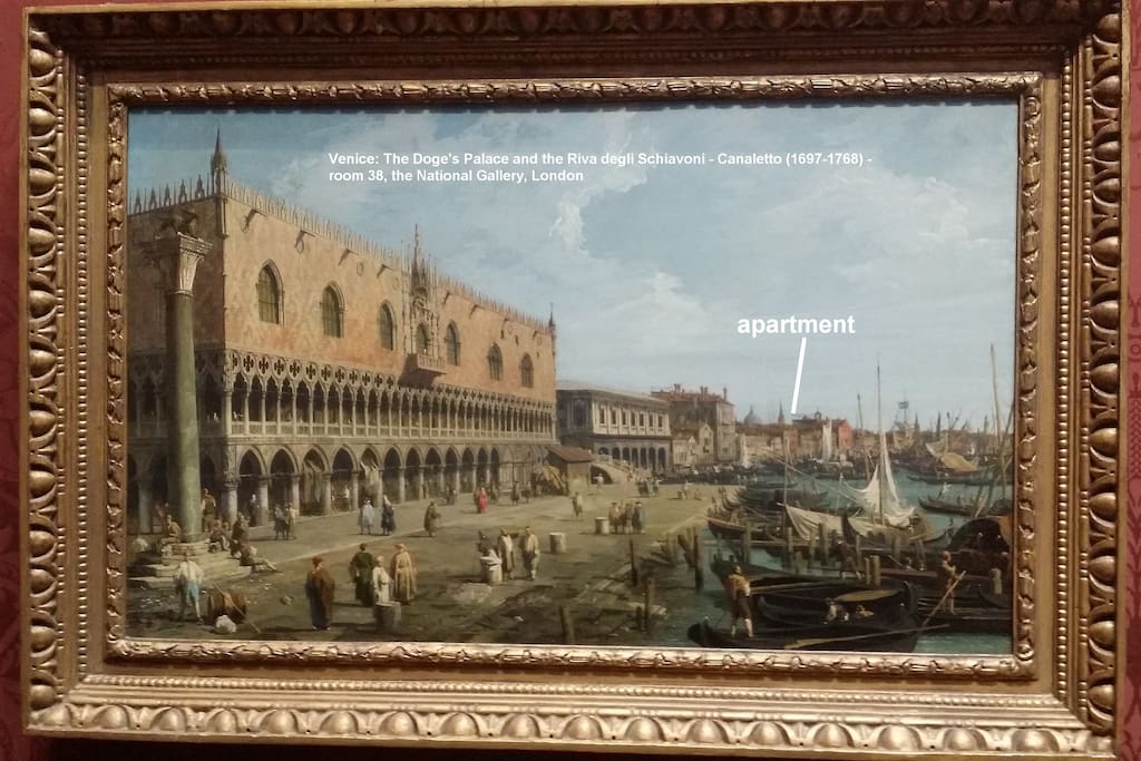 "Venice: The Doge's Palace and the Riva degli Schiavoni" by Canaletto - National Gallery, London