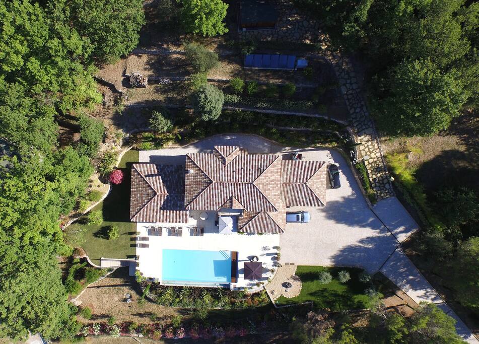Aerial view of Villa Oasis