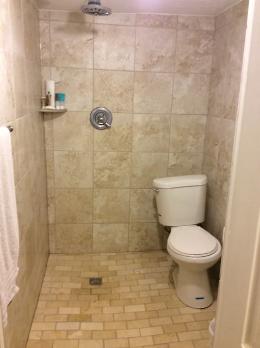 This is a brand new bathroom. Everything works great!