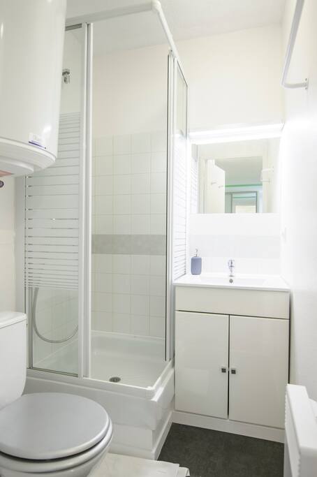 La Salle de bain propre et très fonctionnelle
