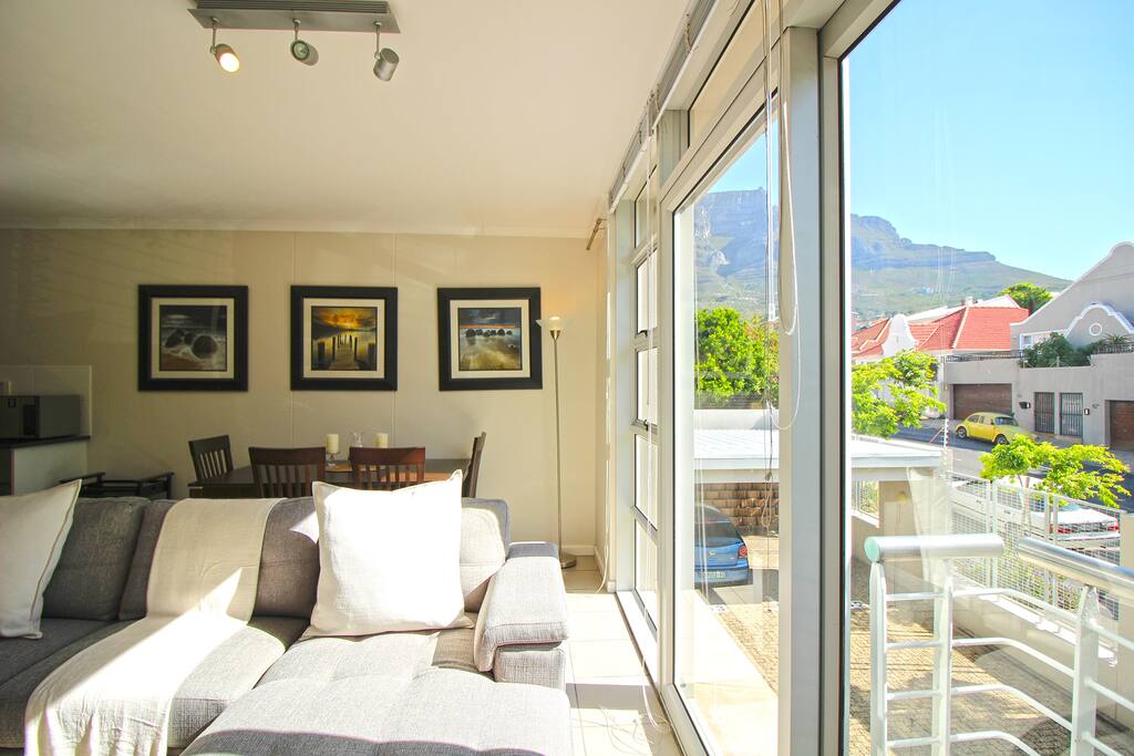 Views from the living area - Table Mountain nearby