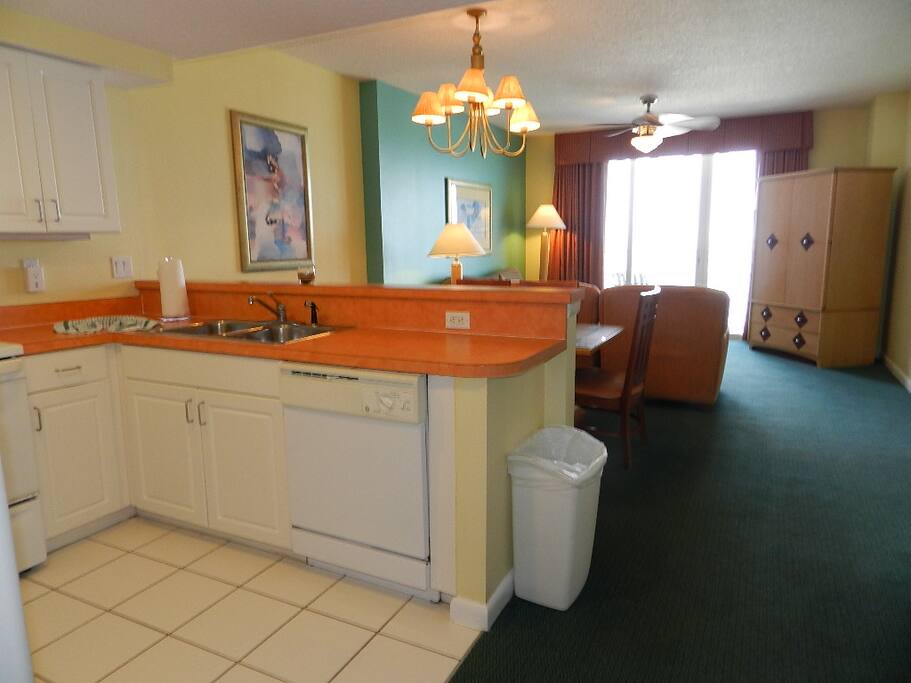 10th Floor Direct Oceanfront, overlooking multiple swimming pools, wading rivers, water slide, kiddie pool and beach side tiki Bar.