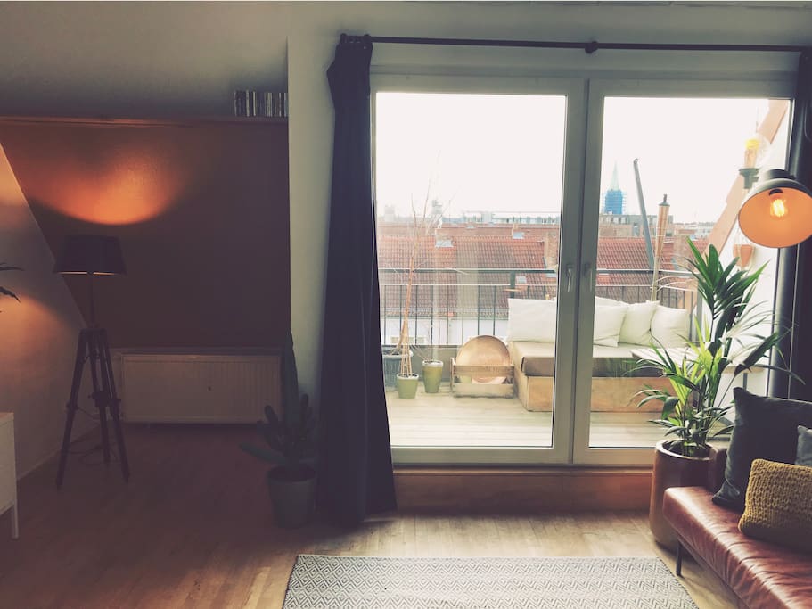 Living room with balcony access
