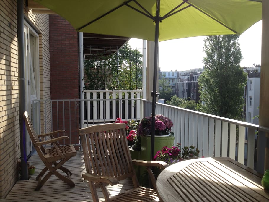 Walk out from your bedroom to a big sunny balcony