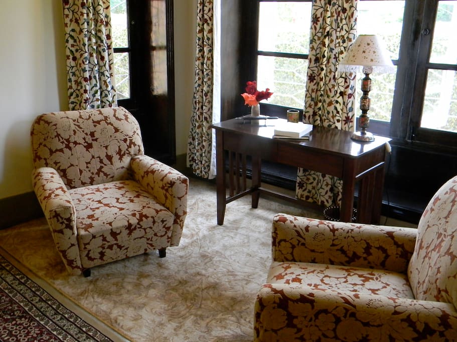 Sitting area in master bedroom
