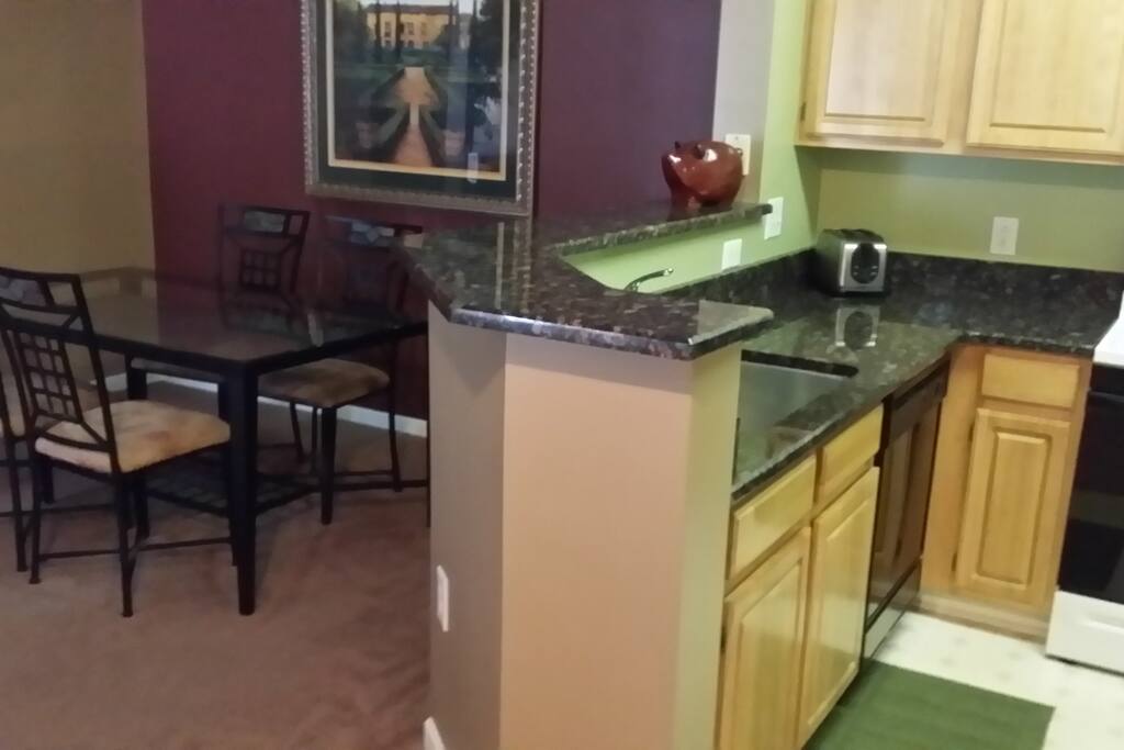 Dining area off the living and kitchen area.