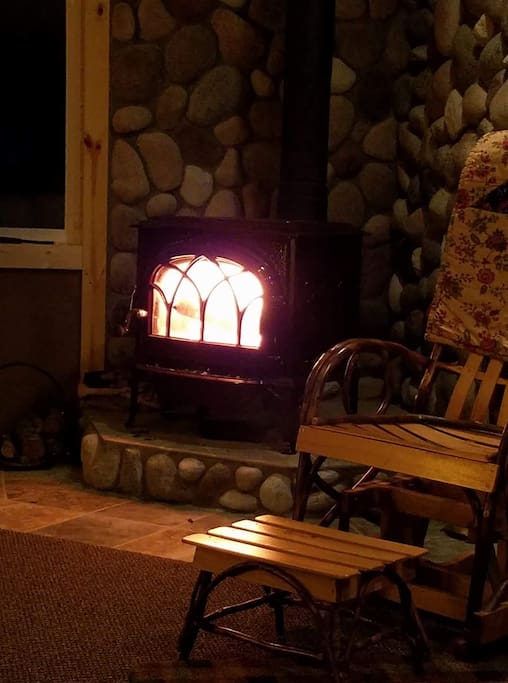 Fireplace.