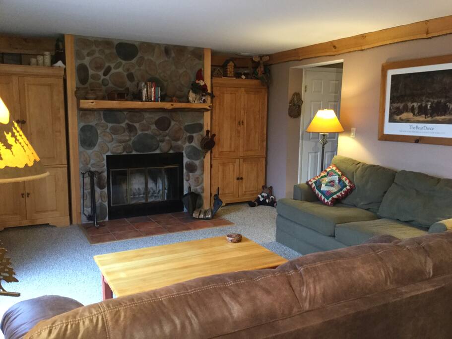 Pull Out Couch with Full Size Memory Foam Mattress in the Living Room