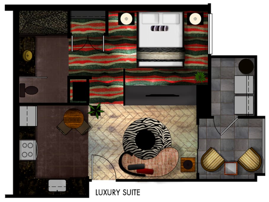 Floorplan of suite
