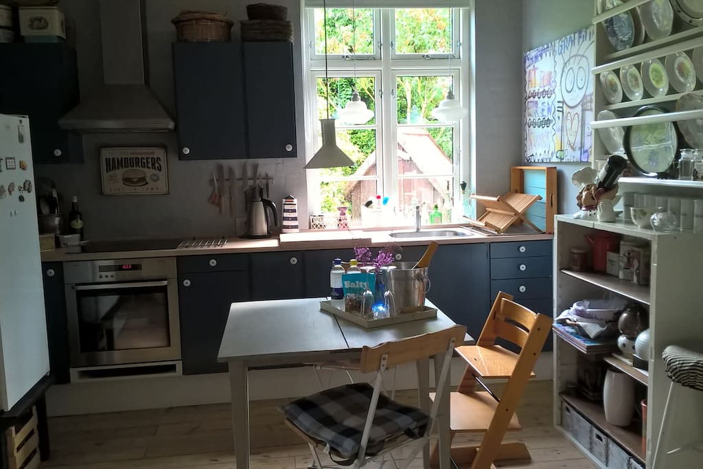 The kitchen. View from livingroom.