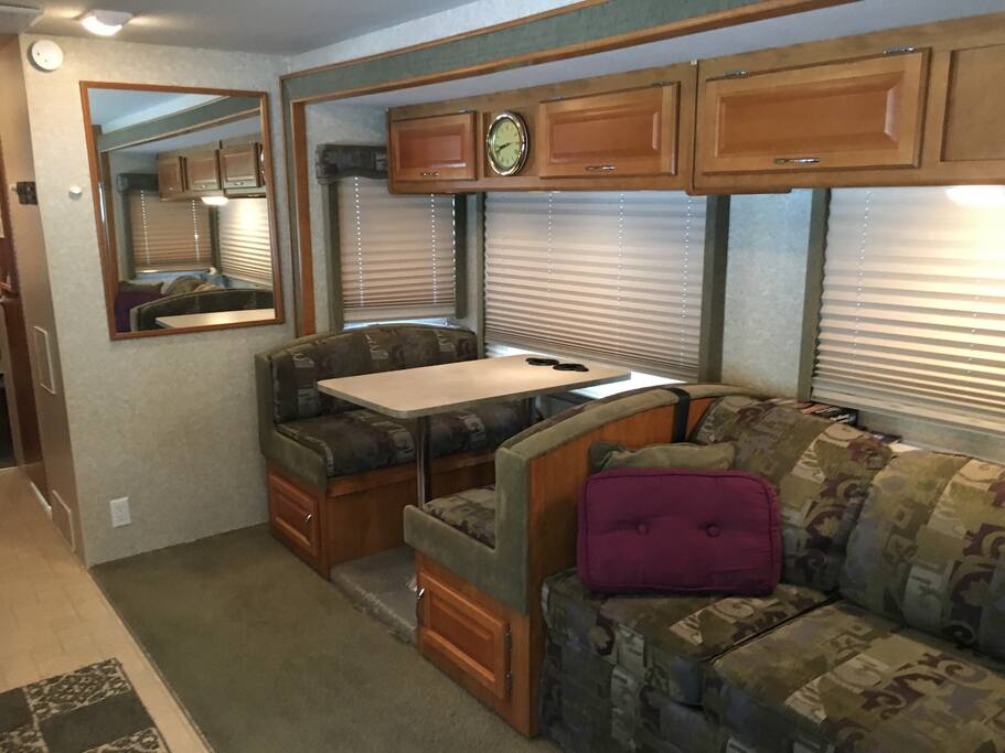 Lovely kitchen, dining, and sitting area can be converted to sleeping area for 3.