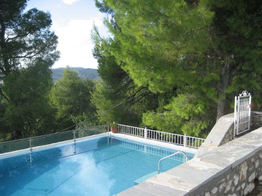 Private Pool Two Steps Down from Large Terrace