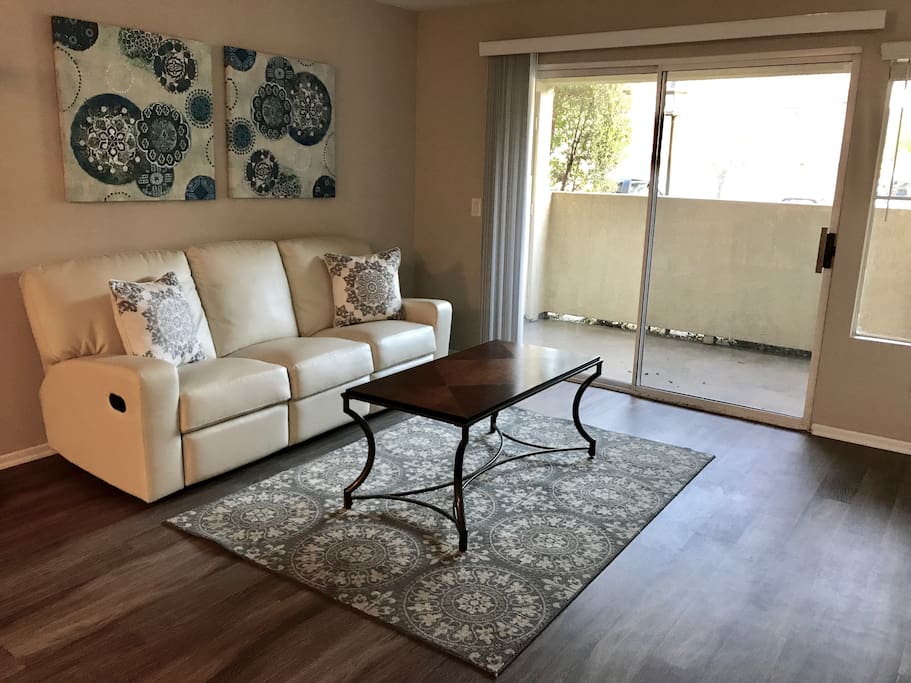 Living Room with recliner sofa
