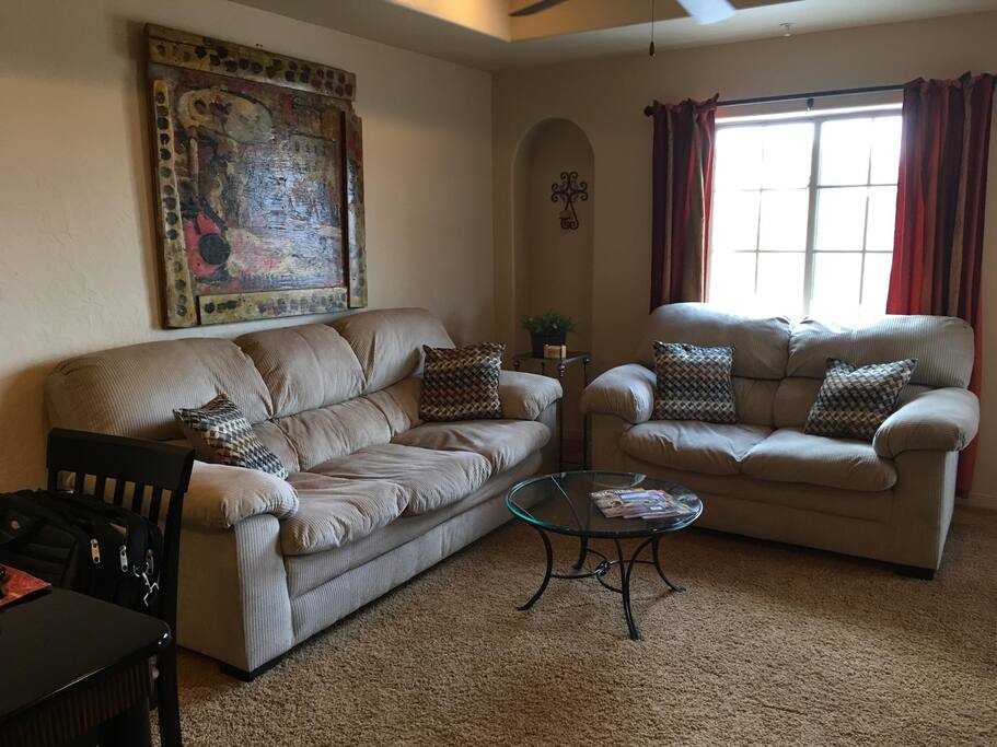 Living room with balcony attached