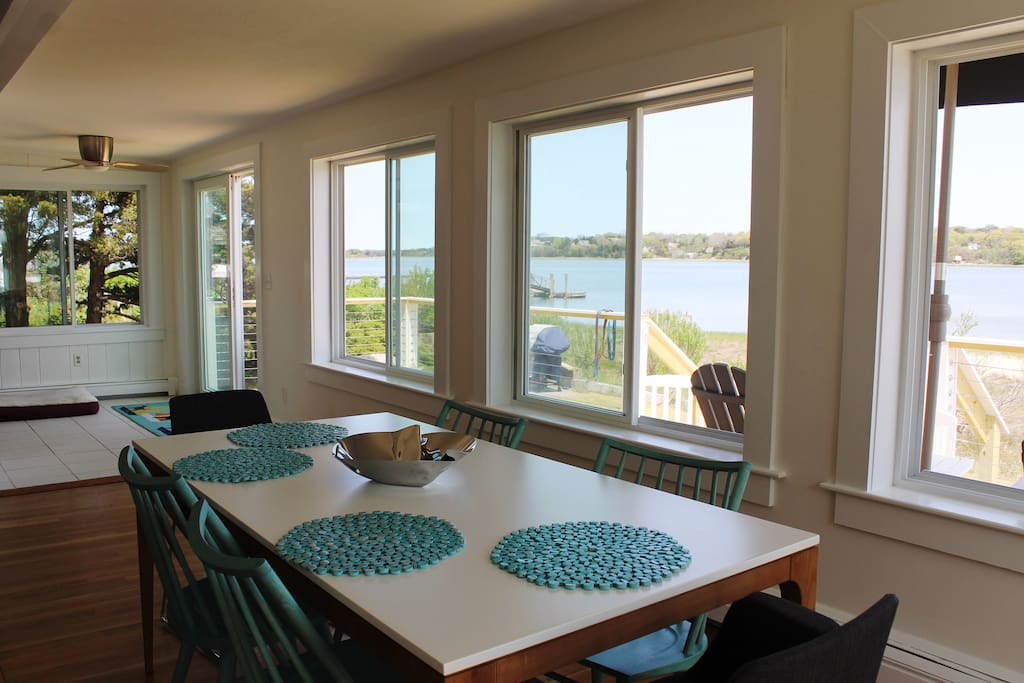 Indoor dining with a view