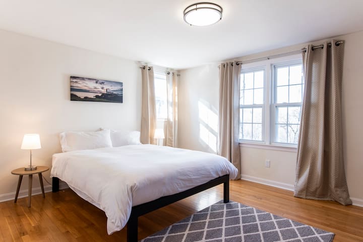 Upstairs bedroom. Light and open. 